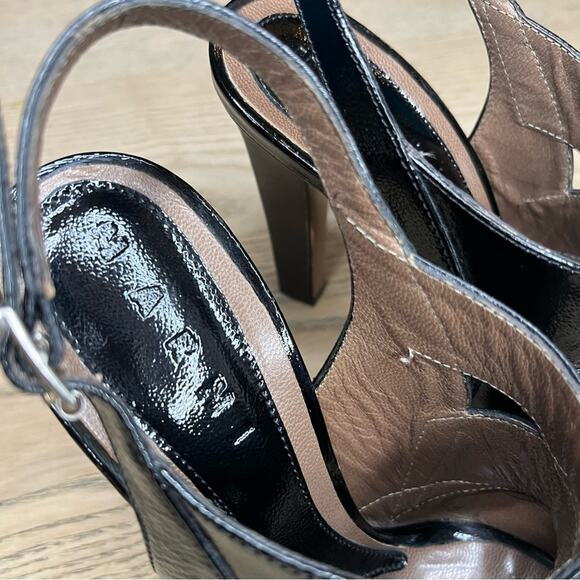 Marni Patent Leather Peep Toe Slingback Platform Heeled Sandals Women’s Size 7 - Picture 6 of 10